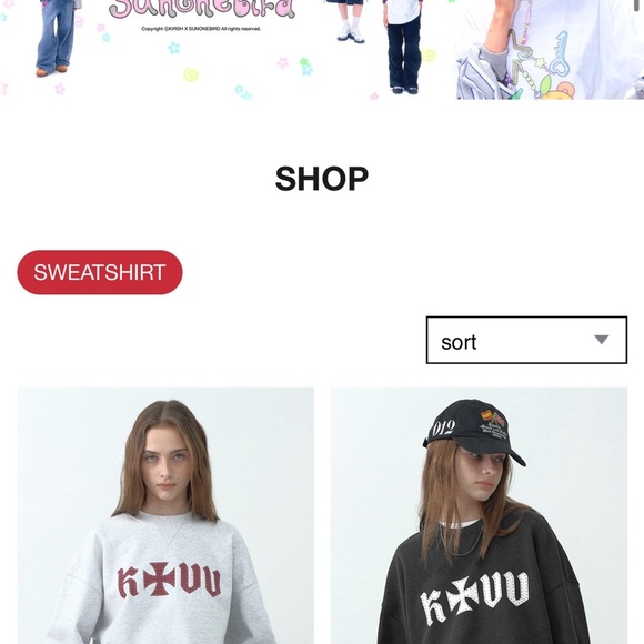 Kirsh Blue Cherry crewneck sweatshirt-BTS V Style - Picture 8 of 11